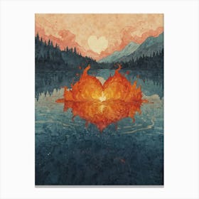 Heart Of Fire 40 Canvas Print