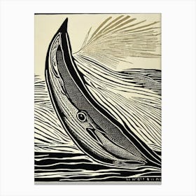 Pilchard Linocut Canvas Print