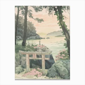 Ise Japan 3 Retro Illustration Canvas Print