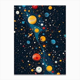 Planets In Space 8 Canvas Print