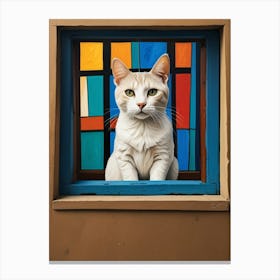 Cat In The Window 2 Canvas Print