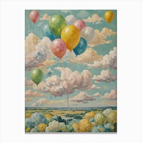 Colourful Balloons In The Sky Canvas Print