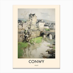 Conwy (Wales) Painting 2 Travel Poster Canvas Print