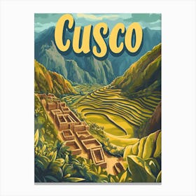 Aihrgdesign A Mid Century Modern Travel Poster For Cusco Show C4c9b78b Bb6b 4f0f B078 B21afe55c770 2 Canvas Print