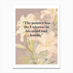 Artist Quote Da Vinci 3 Canvas Print