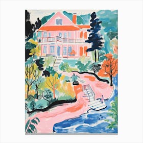 The Homestead   Hot Springs, Virginia   Resort Storybook Illustration 1 Canvas Print
