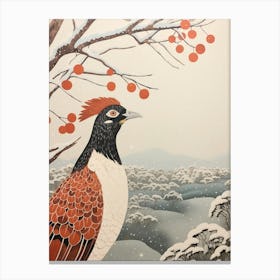 Bird Illustration Pheasant 7 Canvas Print