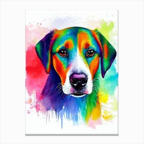 Ibizan Hound Rainbow Oil Painting dog Canvas Print