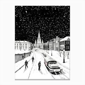 Snowy City Canvas Print