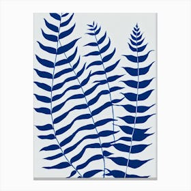 Ferns Stencil Style Plant Canvas Print
