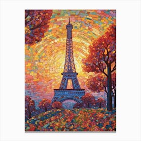 Eiffel Tower Paris France Paul Signac Style 6 Canvas Print