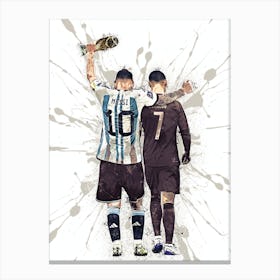 Messi And Ronaldo World Cup 2022 Canvas Print