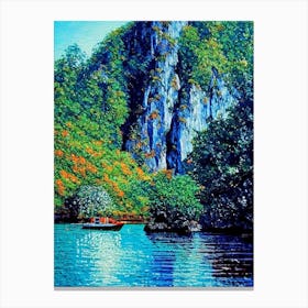 Ao Phang Nga National Park Thailand Pointillism Canvas Print