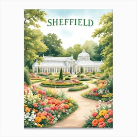 Sheffield Retro Vintage Travel V 05 Canvas Print