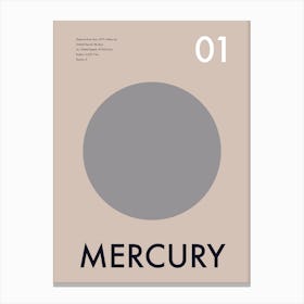 Mercury Planet Galactic Canvas Print