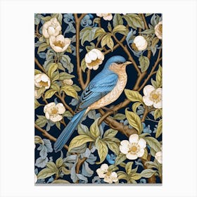 Bluebird On A Branch 5 Canvas Print