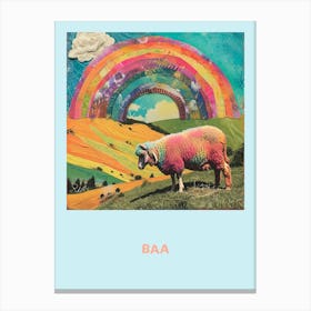 Sheep Baa Poster 6 Canvas Print