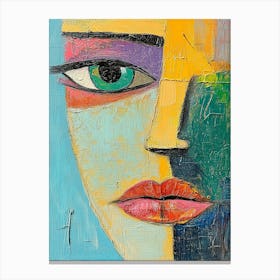 Abstract Of A Woman'S Face Canvas Print