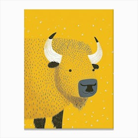 Yellow Bison 2 Canvas Print