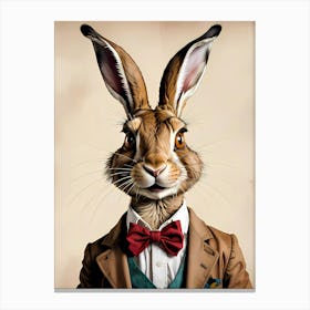 Gentleman Rabbit: The Essence of Elegance in the Animal Kingdom Canvas Print