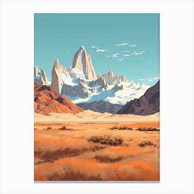 Fitz Roy Trek Argentina 4 Hiking Trail Landscape Canvas Print