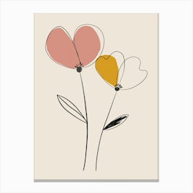 Christchurch Flower Market Boho Minimalist Style 1 Canvas Print