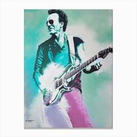 Bruce Springsteen Colourful Illustration Canvas Print