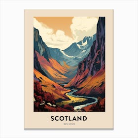 Ben Nevis Scotland 1 Vintage Hiking Travel Poster Canvas Print