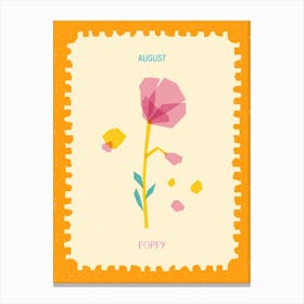 August Birthmonth FlowerPoppies Canvas Print