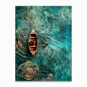 Small Boat In The Water Canvas Print