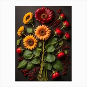 Bouquet Of Sunflowers Canvas Print