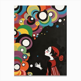 Girl With Bubbles Canvas Print