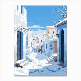 Snowy Village In Morocco Canvas Print