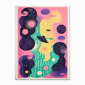 Abstract Landscape Risograph Style 27 Canvas Print