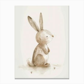 Charming Nursery Kids Animals Bunny 3 Canvas Print