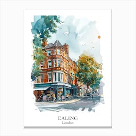Ealing London Borough   Street Watercolour 4 Poster Canvas Print