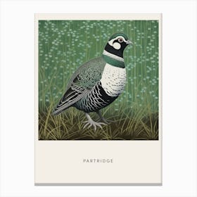 Ohara Koson Inspired Bird Painting Partridge 2 Poster Canvas Print