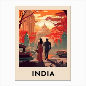 Vintage Travel Poster India 4 Canvas Print