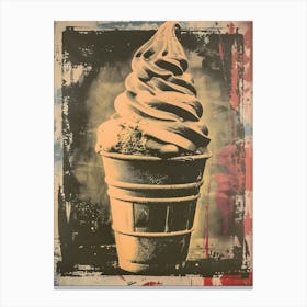 Ice Cream: Fast Food Art Canvas Print