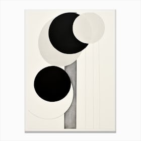 Black And White Circles Canvas Print