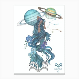 Aquarius Mermaid Canvas Print