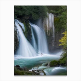 Cascade D Ars, France Realistic Photograph (2) Canvas Print