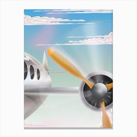 Airplane In The Sky 1 Canvas Print