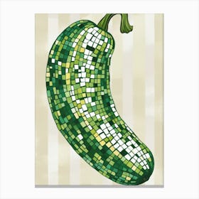 Mosaic Cucumber Canvas Print