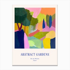 Colourful Gardens Bois Des Moutiers France 2 Blue Poster Canvas Print