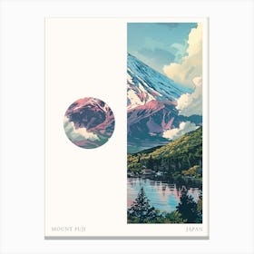 Mount Fuji Japan 10 Cut Out Travel Poster Canvas Print