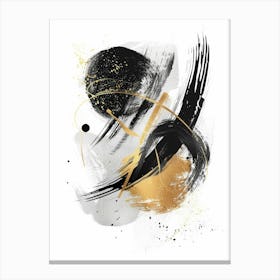 Abstract Black And Gold Painting 53 Canvas Print