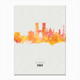 Genoa Italy City watercolor Canvas Print