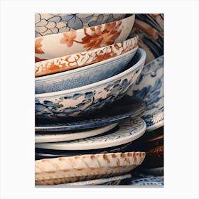 Chinese Plates Canvas Print