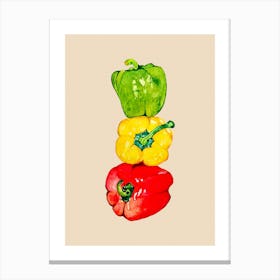 Three Peppers Canvas Print